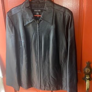New York Company fully zippered leather jacket